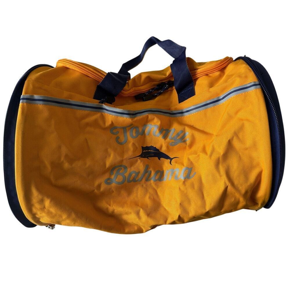 Tommy Bahama Yellow/Blue Duffle/Tumbler Bag - Pre-owned